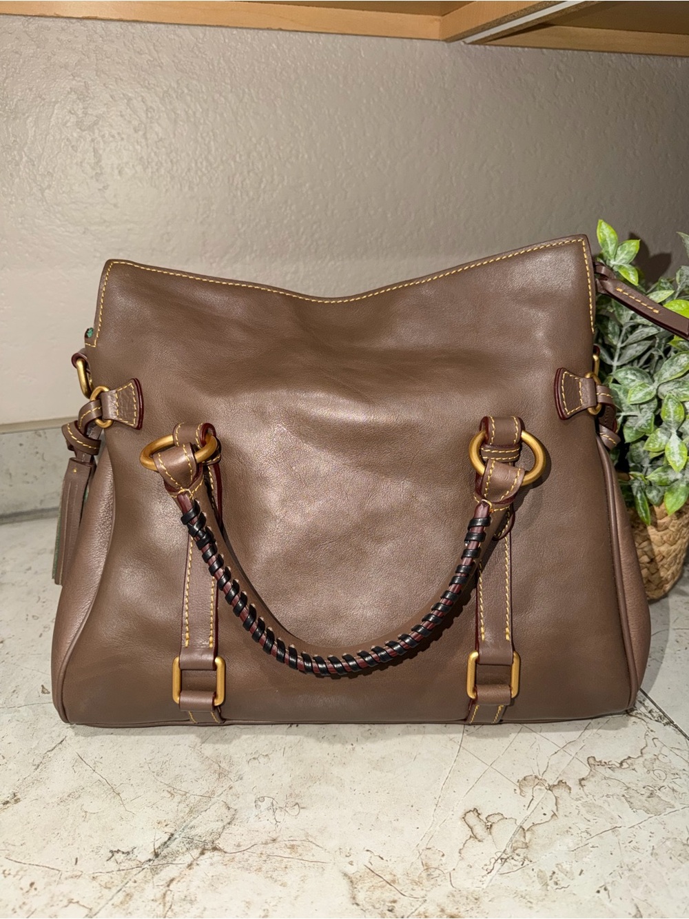 NWT Dooney & Bourke Leather Florentine Satchel - Picture 13 of 13